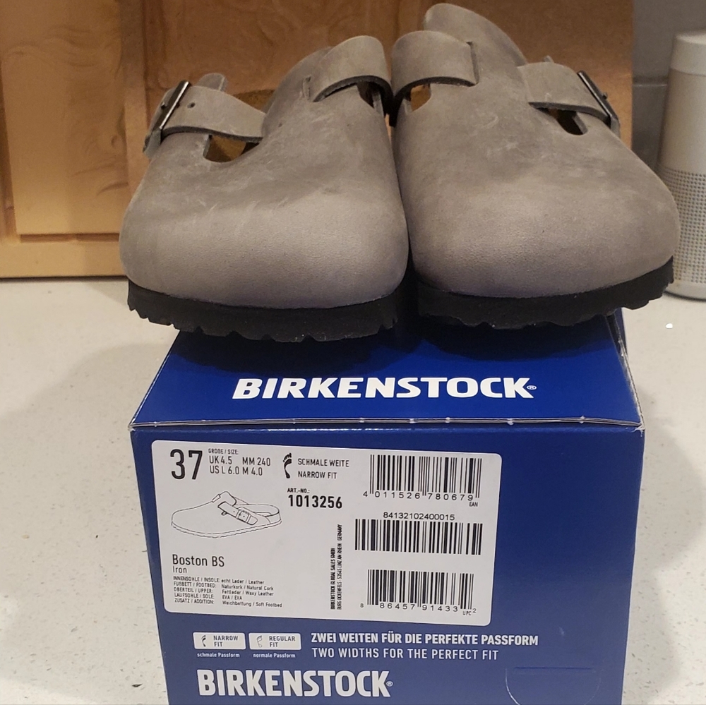 Birkenstock Boston Clogs size 37 oiled leather Iron